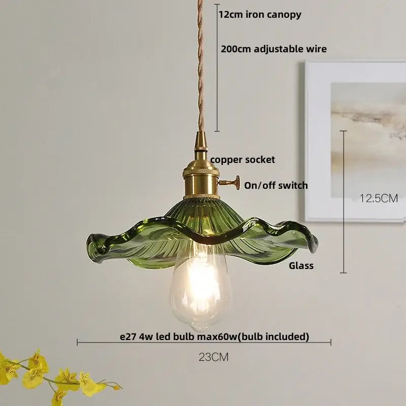 Modern brass ribbed clear glass pendant lamp dining room hanging light