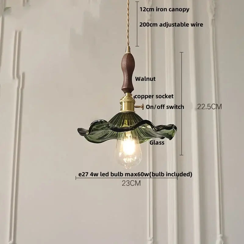 Modern brass ribbed clear glass pendant lamp dining room hanging light