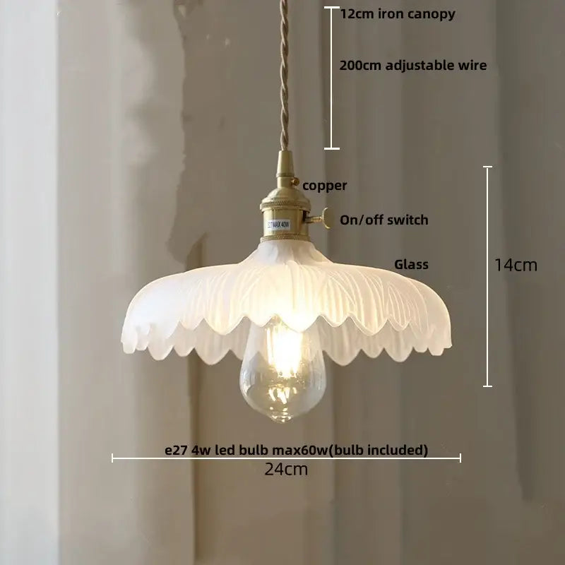 Modern brass ribbed clear glass pendant lamp dining room hanging light