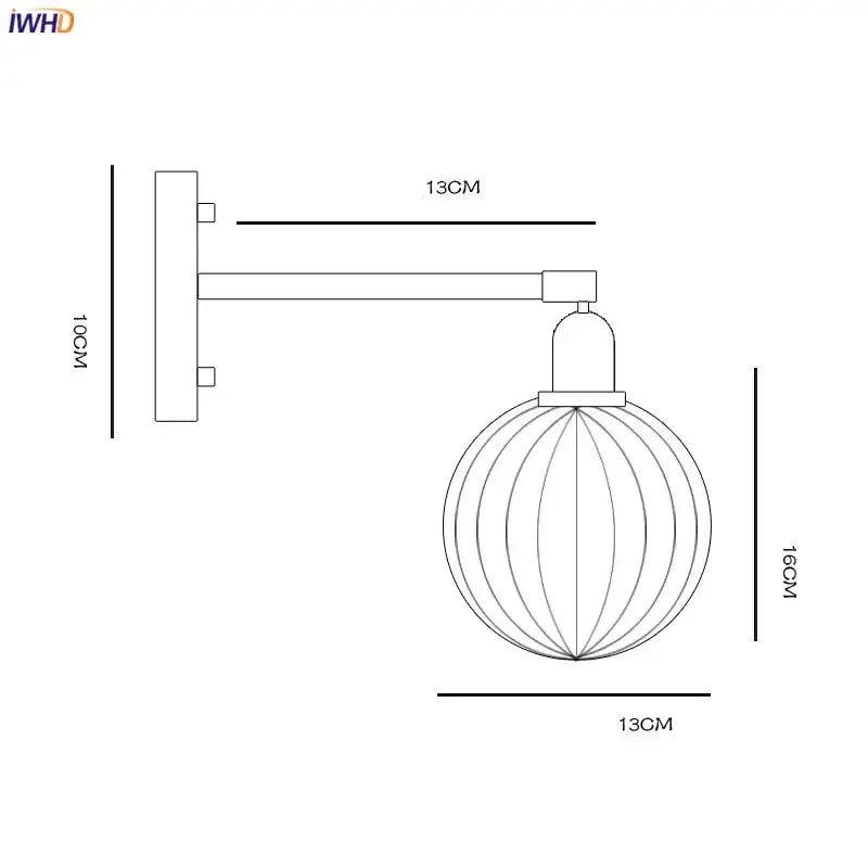 DecorBites™ Glass Ball Wall Sconce Modern Wandlamp Stair Light for Bedroom Bathroom Mirror