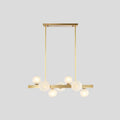 DecorBites™ Gold Simplicity Globe Pendant Lamp: Frosted Glass Dining Room Island Lighting