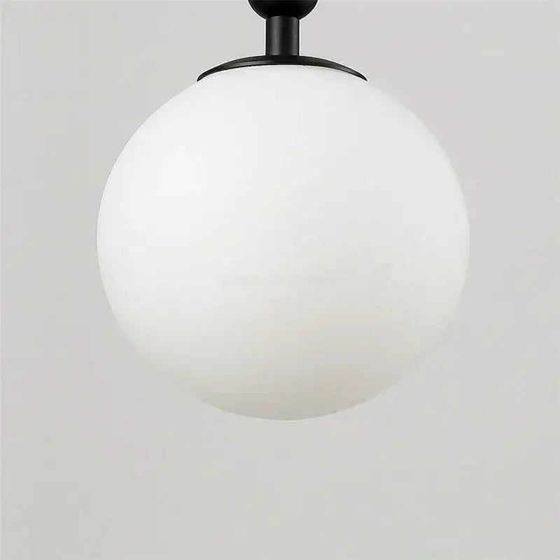 Modern brass wall lights with white & clear glass ball for living room