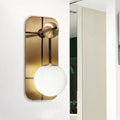 Modern brass wall opal glass sconce bedroom light fixture