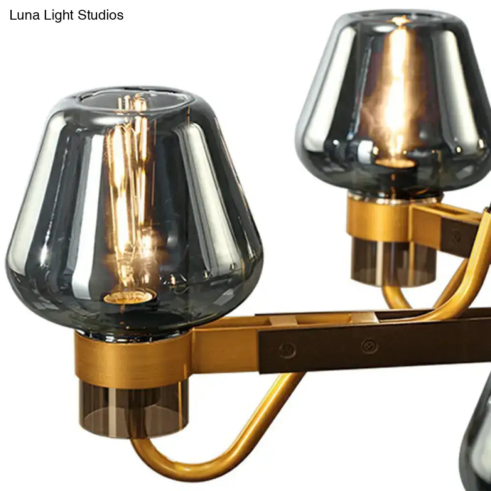 DecorBites™ Modern Conical Porch Wall Mount Glass Light Fixture with 1-Light