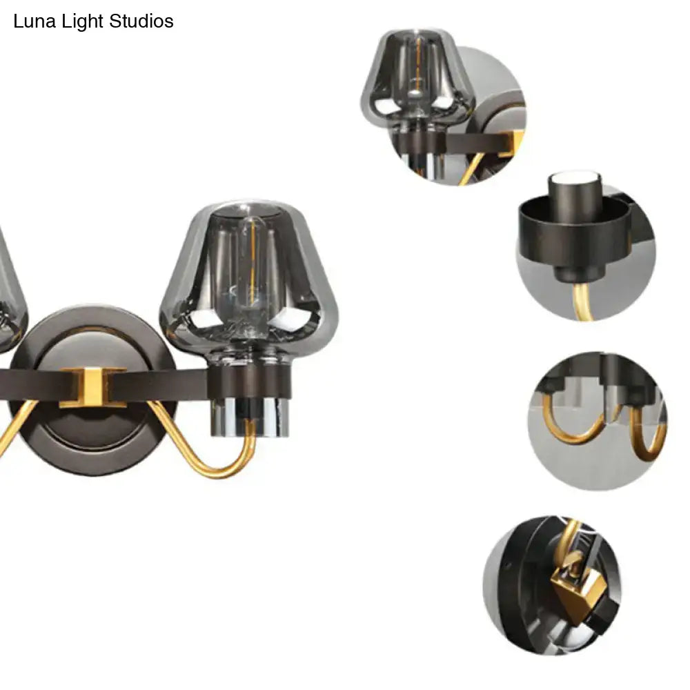 DecorBites™ Modern Conical Porch Wall Mount Glass Light Fixture with 1-Light