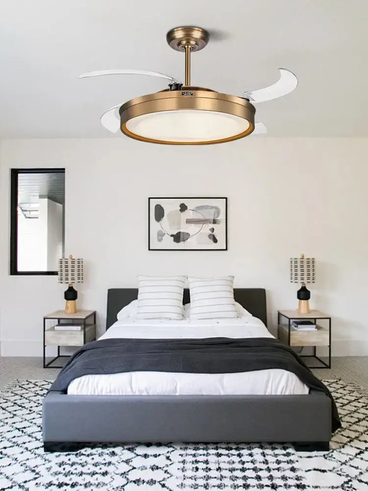 DecorBites™ 55W Bronze Ceiling Fan Light with Remote Control and Reversible Blades