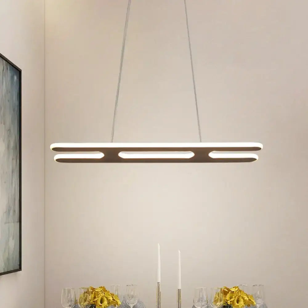 DecorBites™ Modern Black Ladder Pendant Light - LED Acrylic Island Lighting in Warm/White Light - 23.5"/31.5"/39" Width