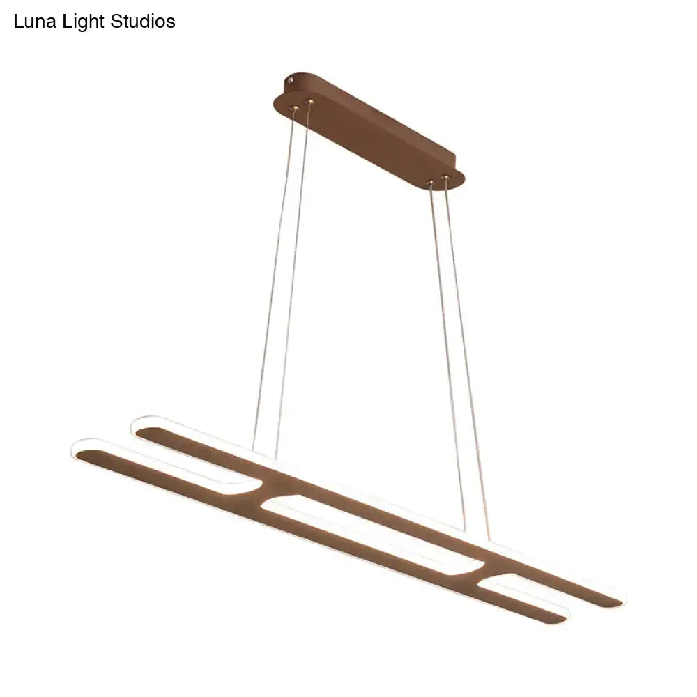 DecorBites™ Modern Black Ladder Pendant Light - LED Acrylic Island Lighting in Warm/White Light - 23.5"/31.5"/39" Width