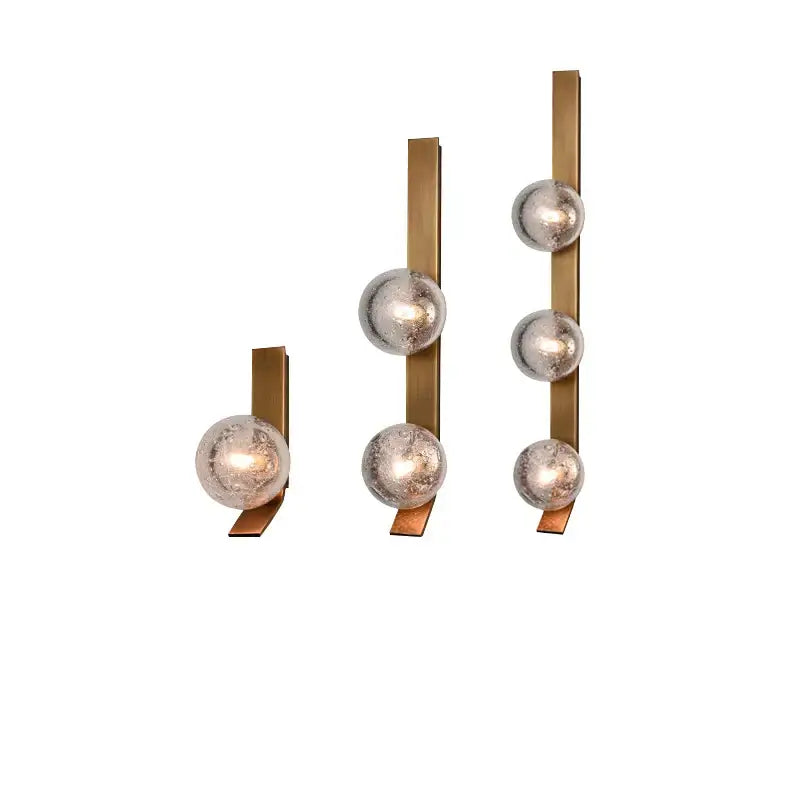 Modern brushed brass and frosted glass wall sconce lamps bedroom set