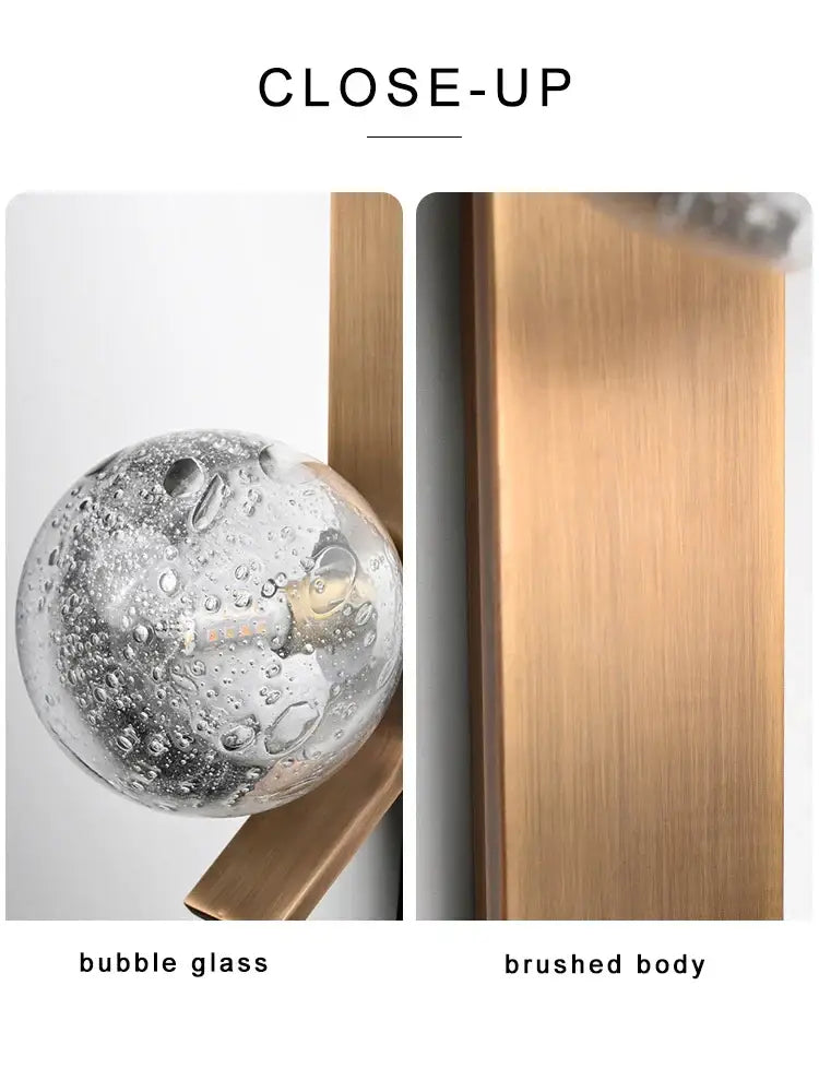 Modern brushed brass and frosted glass wall sconce lamps bedroom set