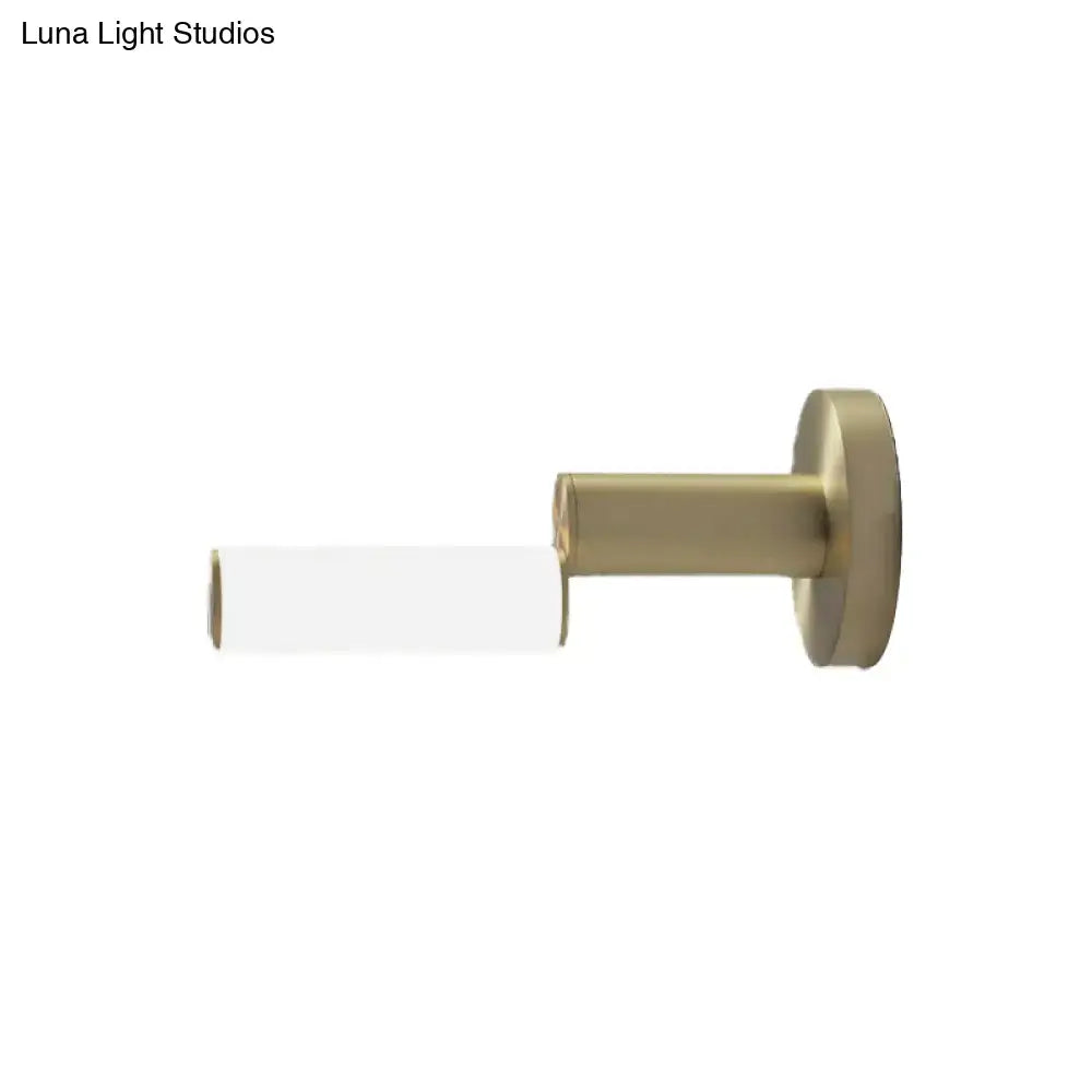 Modern brushed brass led door handle with gold metal finish bedroom