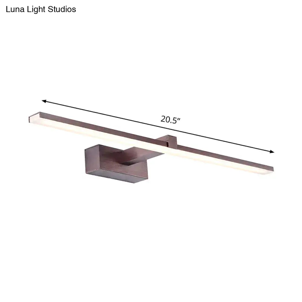 DecorBites™ Contemporary Metallic LED Wall Mount Light Fixture - Tubular Vanity Lighting in Warm/White Light, 16.5"/20.5" L