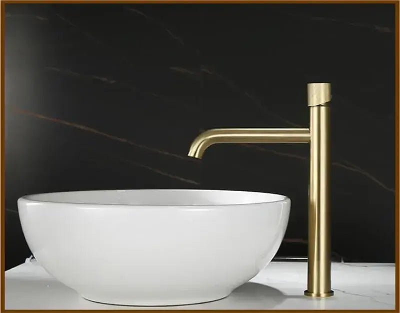 Modern brushed gold basin faucet bathroom hot water mixer tap