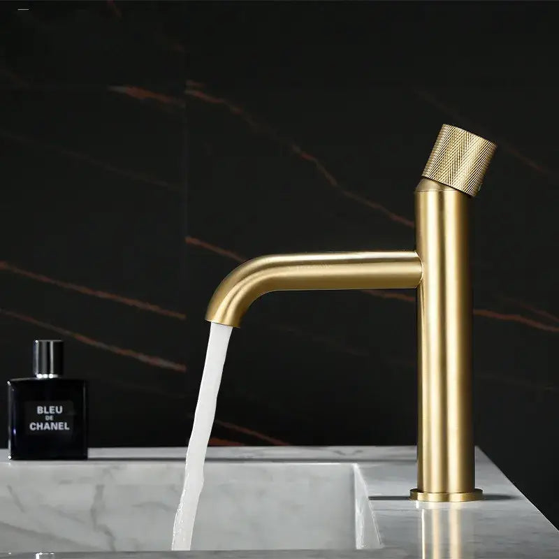 Modern brushed gold basin faucet bathroom hot water mixer tap