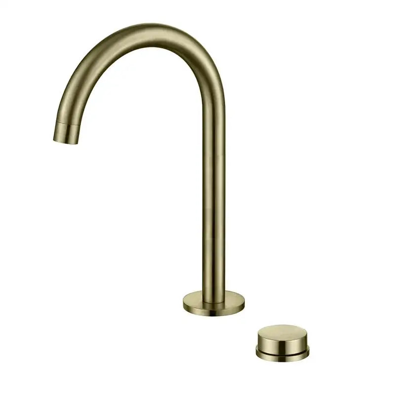 Modern brushed gold & black basin faucet kitchen sink tap
