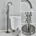 Modern brushed gold freestanding bathtub faucet bathroom handshower