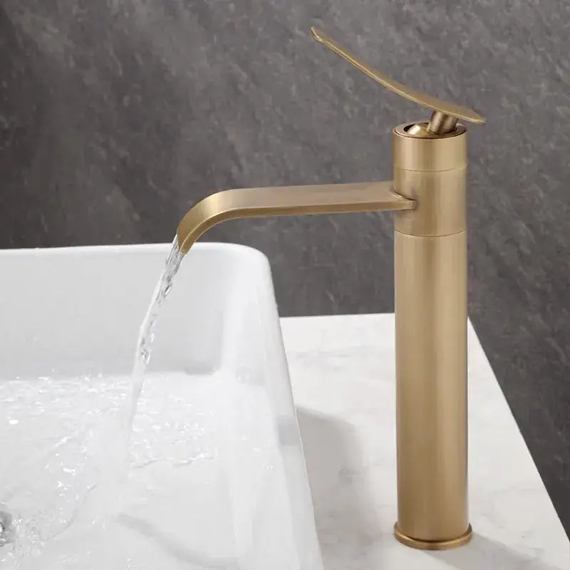 DecorBites™ Bronze Bathroom Sink Faucet Hot & Cold Brass Basin Mixer Water Tap