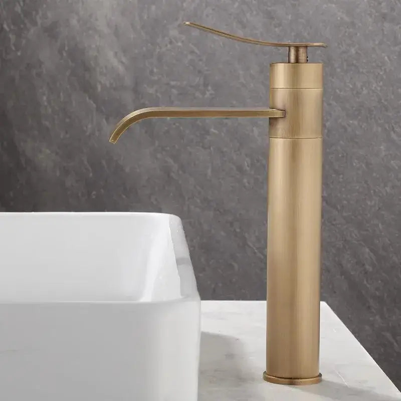 DecorBites™ Bronze Bathroom Sink Faucet Hot & Cold Brass Basin Mixer Water Tap