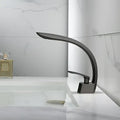 DecorBites™ Brushed Gold Basin Mixer Tap Single Handle Hot Cold Waterfall Faucet