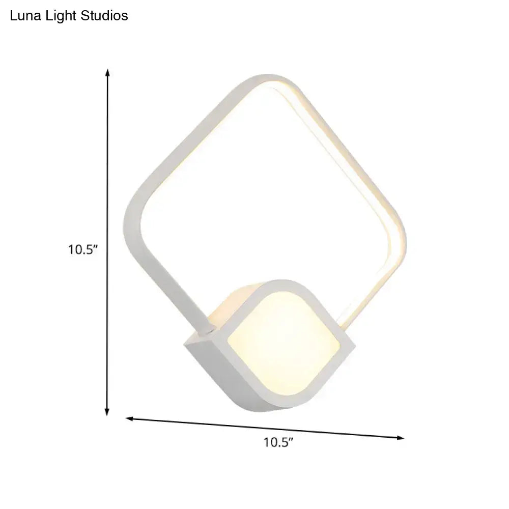 Modern brushed gold & white led sconce bedroom max bulb wattage 15w