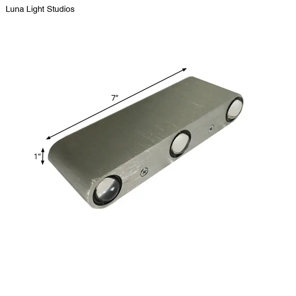 Modern brushed nickel led wall lamp bedroom rectangular bulb included