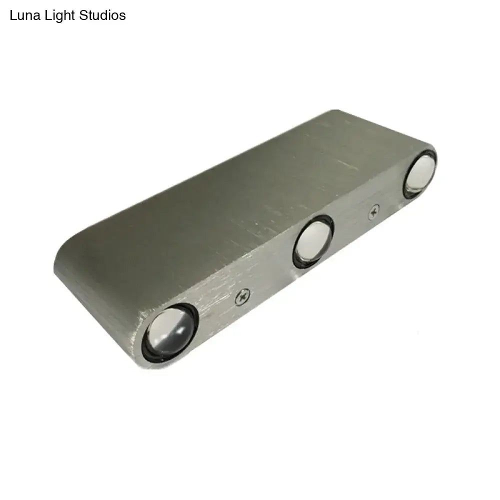 Modern brushed nickel led wall lamp bedroom rectangular bulb included