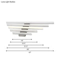 DecorBites™ 16"/31.5"/47" W Acrylic Straight Vanity Lamp - Sleek Chrome LED Wall Mount Light Fixture