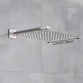 Modern brushed nickel square rainfall shower head bathroom sprayer