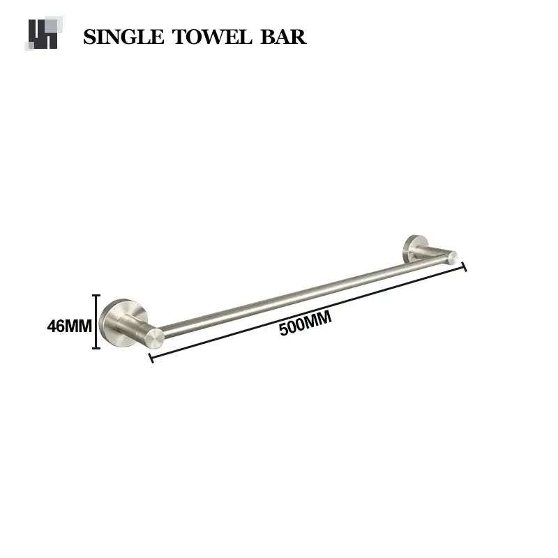 Modern brushed nickel stainless steel hardware set bathroom towel bar