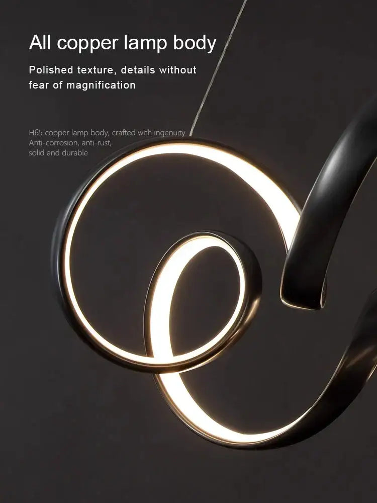 DecorBites™ Creative Twisted LED Chandelier for Living Room Bedroom Lighting