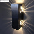 Modern brushed silver wall light warm white light bedroom sconce