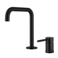 DecorBites™ Brushed Stainless Steel Bathroom Faucet - Deck Mounted Basin Mixer Tap