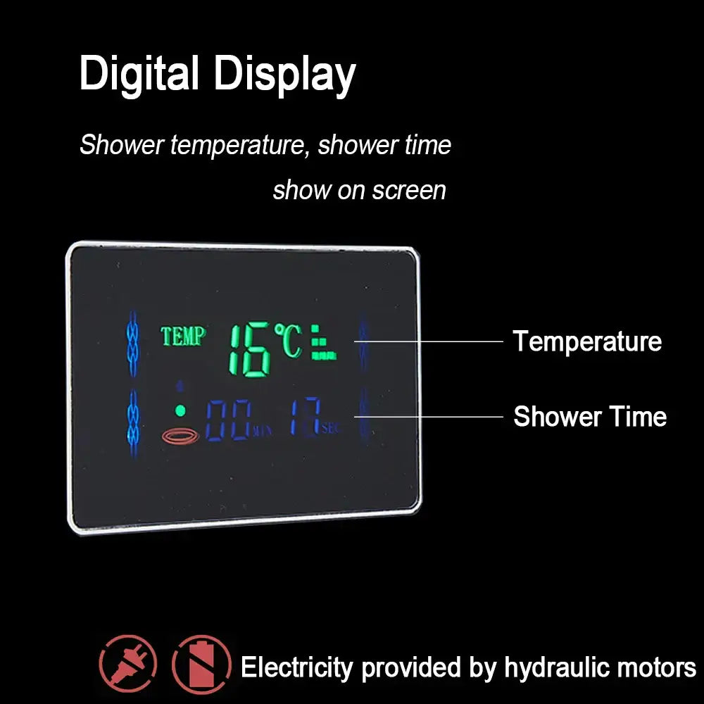 Modern brushed stainless steel led light shower column bathroom spa