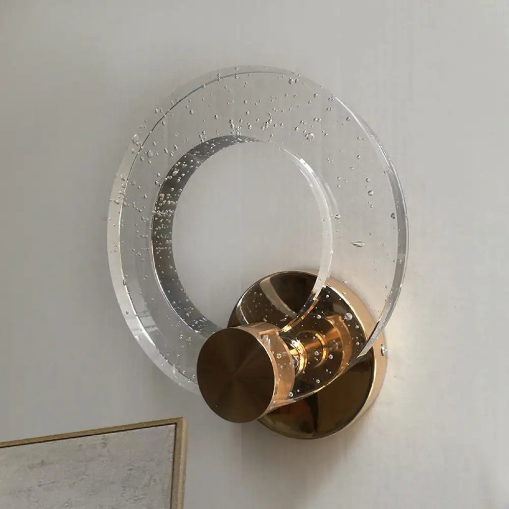 DecorBites™ Modern Bubble Clear Crystal LED Sconce Light - White/Warm Light - Bedroom/Restaurant Wall Lamp
