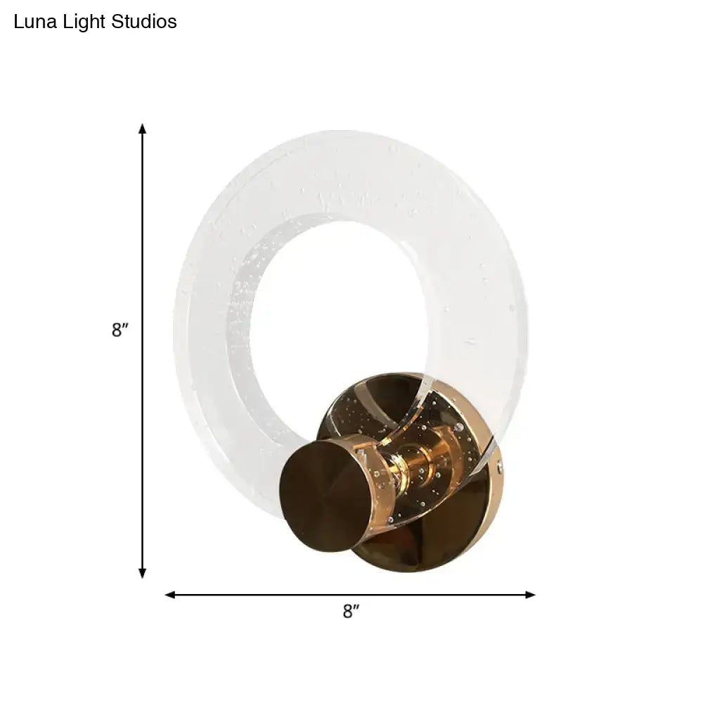 DecorBites™ Modern Bubble Clear Crystal LED Sconce Light - White/Warm Light - Bedroom/Restaurant Wall Lamp