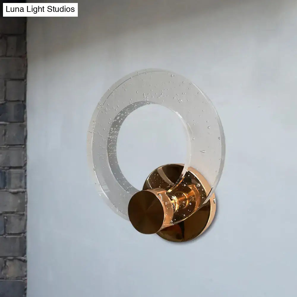 DecorBites™ Modern Bubble Clear Crystal LED Sconce Light - White/Warm Light - Bedroom/Restaurant Wall Lamp