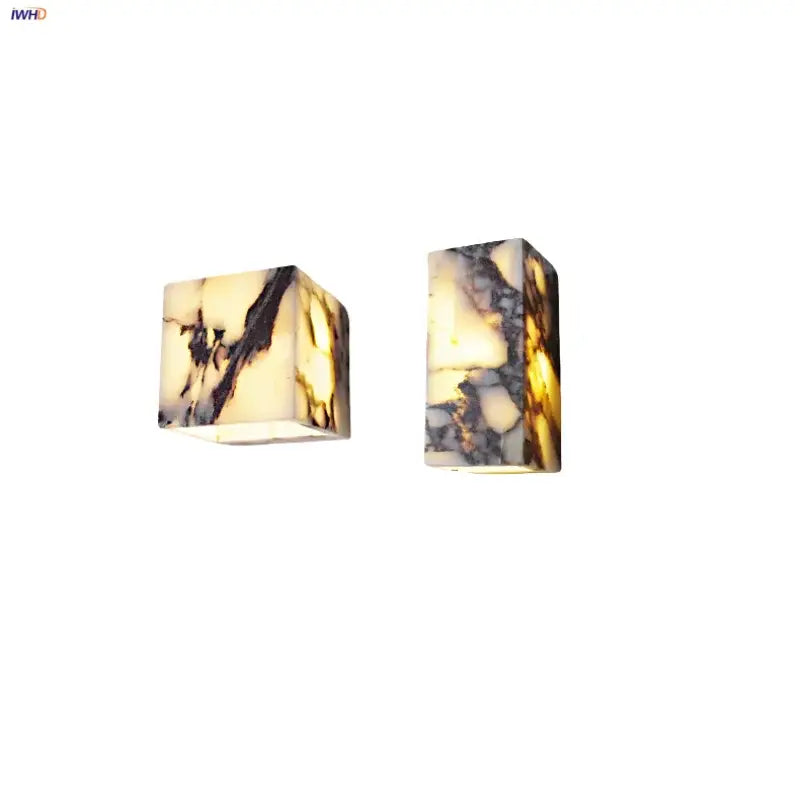 Modern bulgari stone led wall lights bedroom alabaster sconces