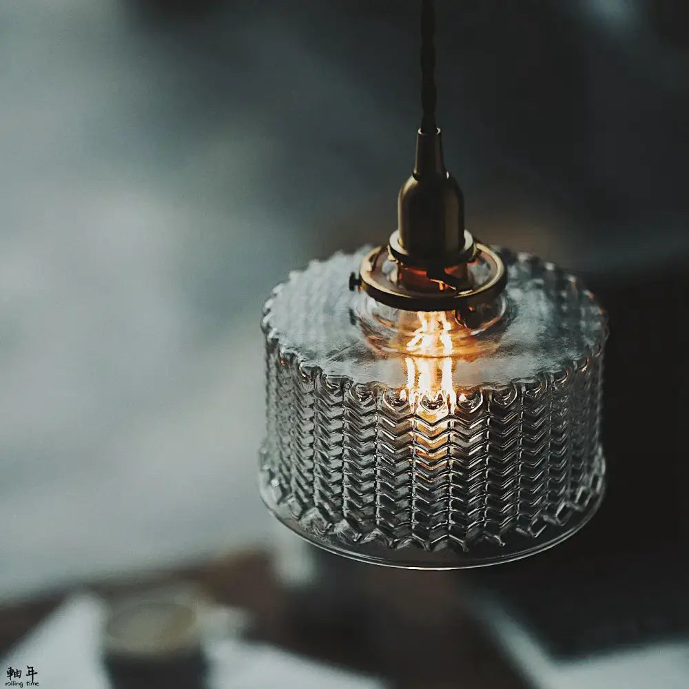 DecorBites™ Clear Glass LED Pendant Light Fixture with Copper Socket for Modern Home Decor