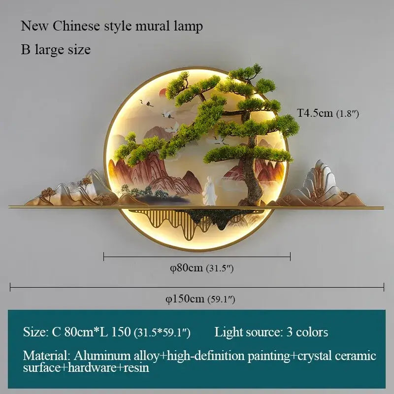 DecorBites™ 3D Landscape LED Picture Lamp for Home Decor - Modern Chinese Style