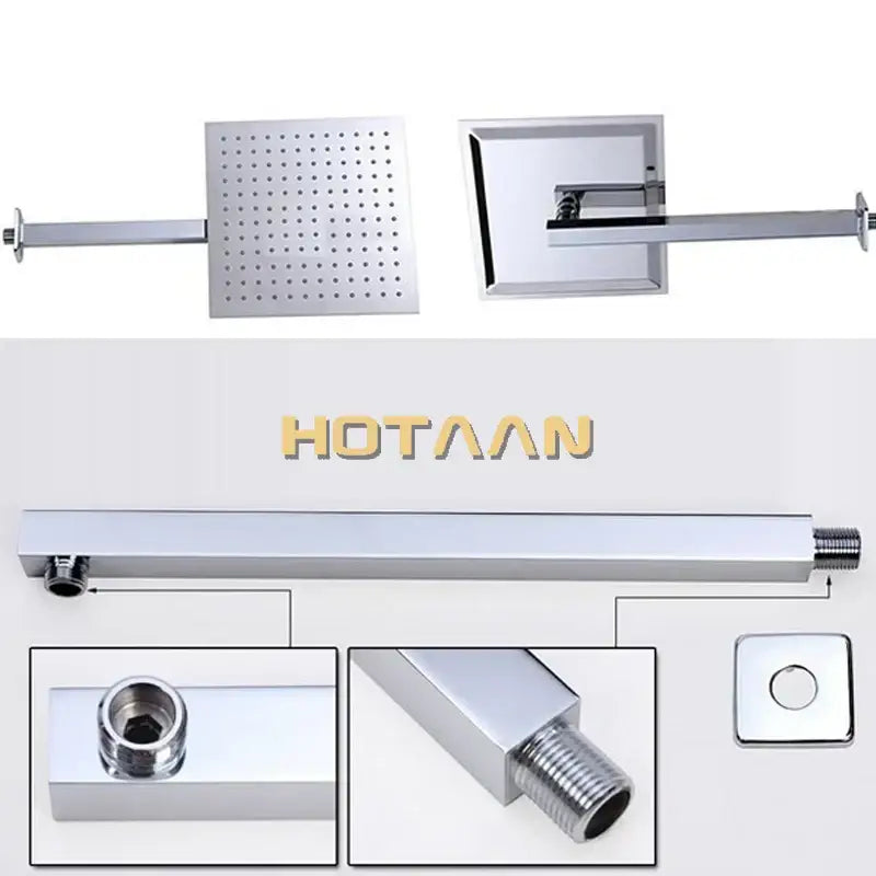 Modern chrome 12 inch stainless steel rain shower head bathroom