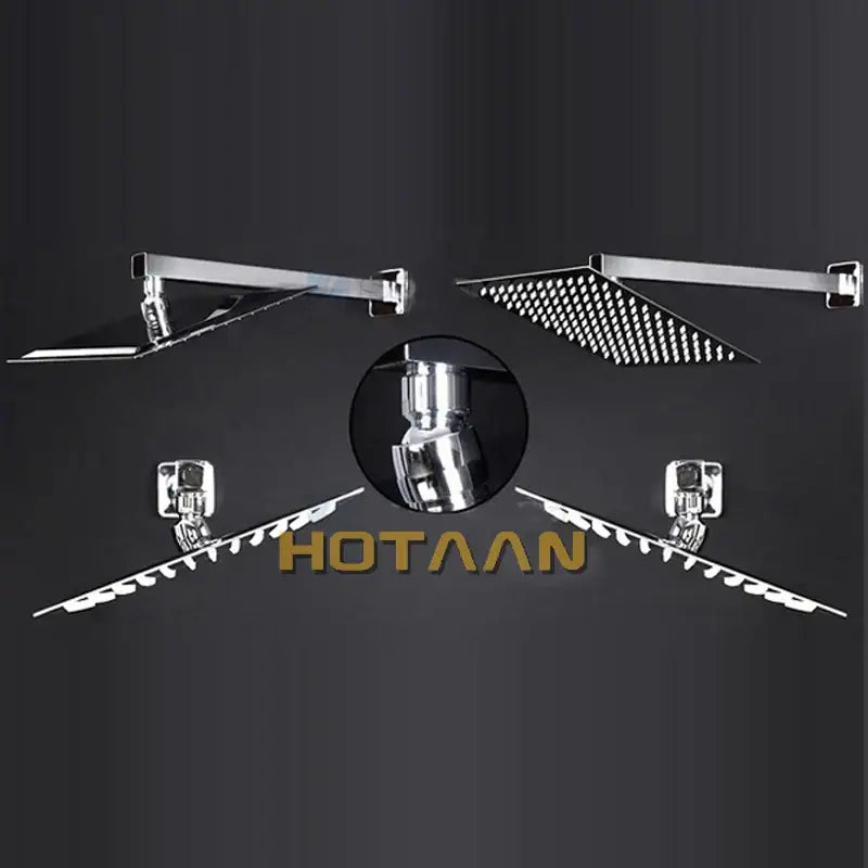 Modern chrome 12 inch stainless steel rain shower head bathroom