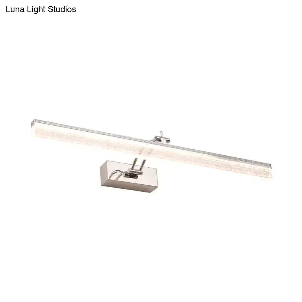 DecorBites™ Adjustable LED Vanity Light in Modern Chrome - Acrylic Linear Design, Warm/White Light Option - 16"/23.5"/31.5" Wide