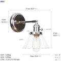 Modern chrome and amber glass ball wall light bedroom sconce