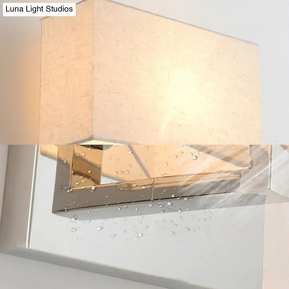 DecorBites™ Simple Beige Fabric LED Wall Light Sconce for Bedroom