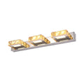 DecorBites™ Modern Stainless Steel Crystal Vanity Sconce - 3/4 Light Beveled Design for Round/Square Bathroom Wall Mount