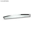 DecorBites™ Modern Chrome Arched Vanity Light - 21"/27.5" LED Wall Sconce with Acrylic Diffuser