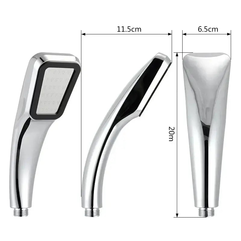 DecorBites™ 300 Holes High Pressure Rainfall Shower Head Chrome Black White Sprayer