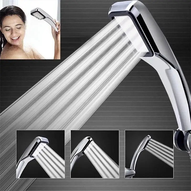 DecorBites™ 300 Holes High Pressure Rainfall Shower Head Chrome Black White Sprayer