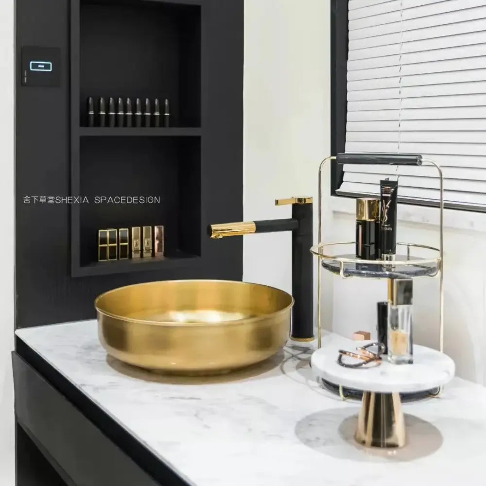 Modern chrome brass bathroom faucet vessel sink swivel spout tap
