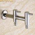 Modern chrome brass dual hole garden faucet for kitchen and toilet